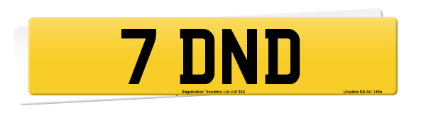 Registration number 7 DND